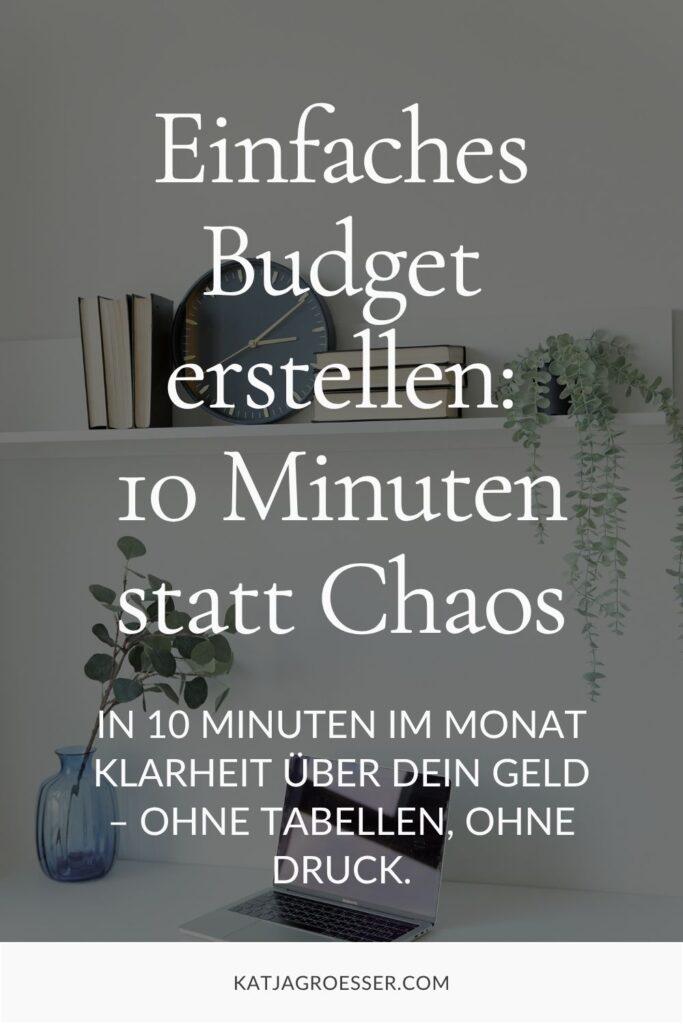 Einfaches Budget erstellen: 10 Minuten statt Chaos