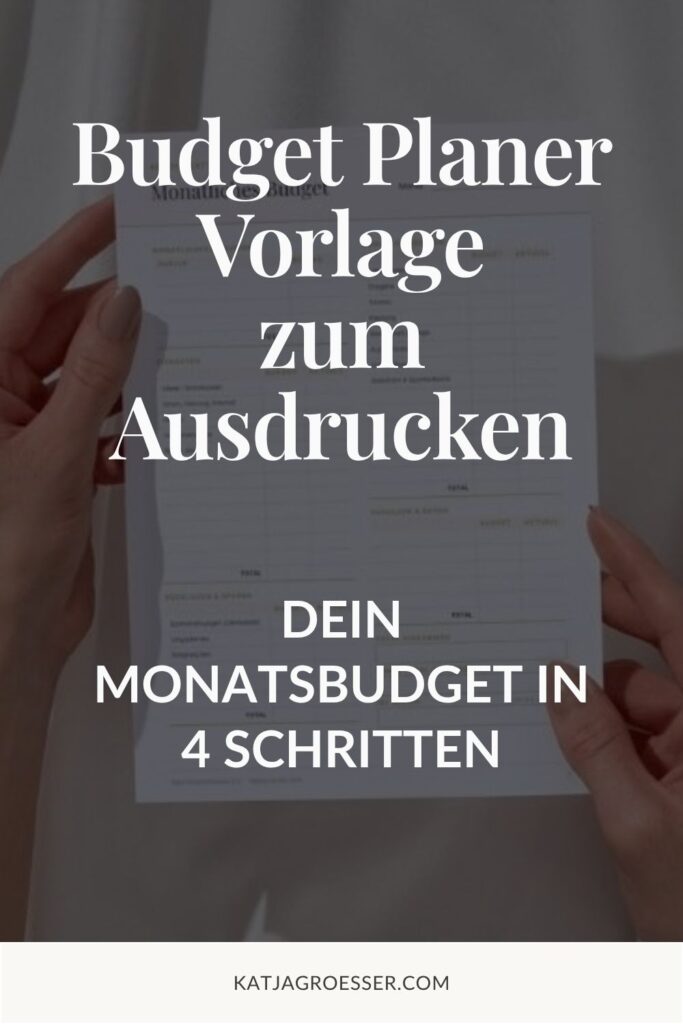 Budgetplaner Vorlage zum Ausdrucken: So planst du dein Monatsbudget in 4 Schritten